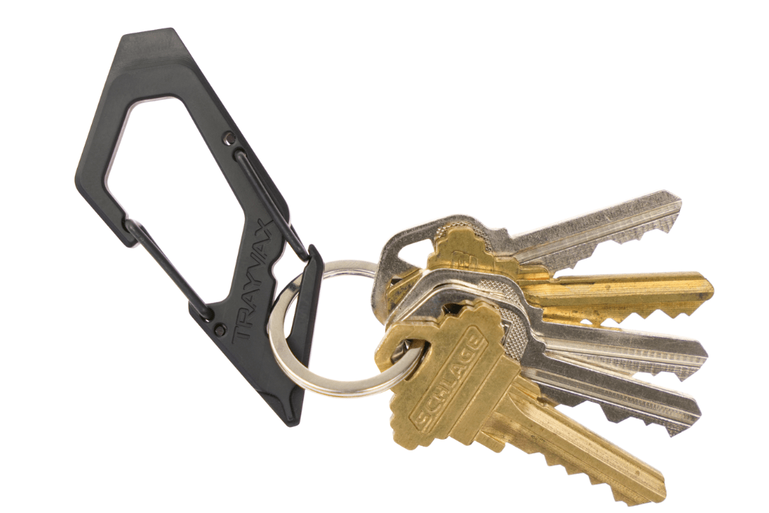 420 Steel Black Talon Carabiner Connected to Set of Keys
