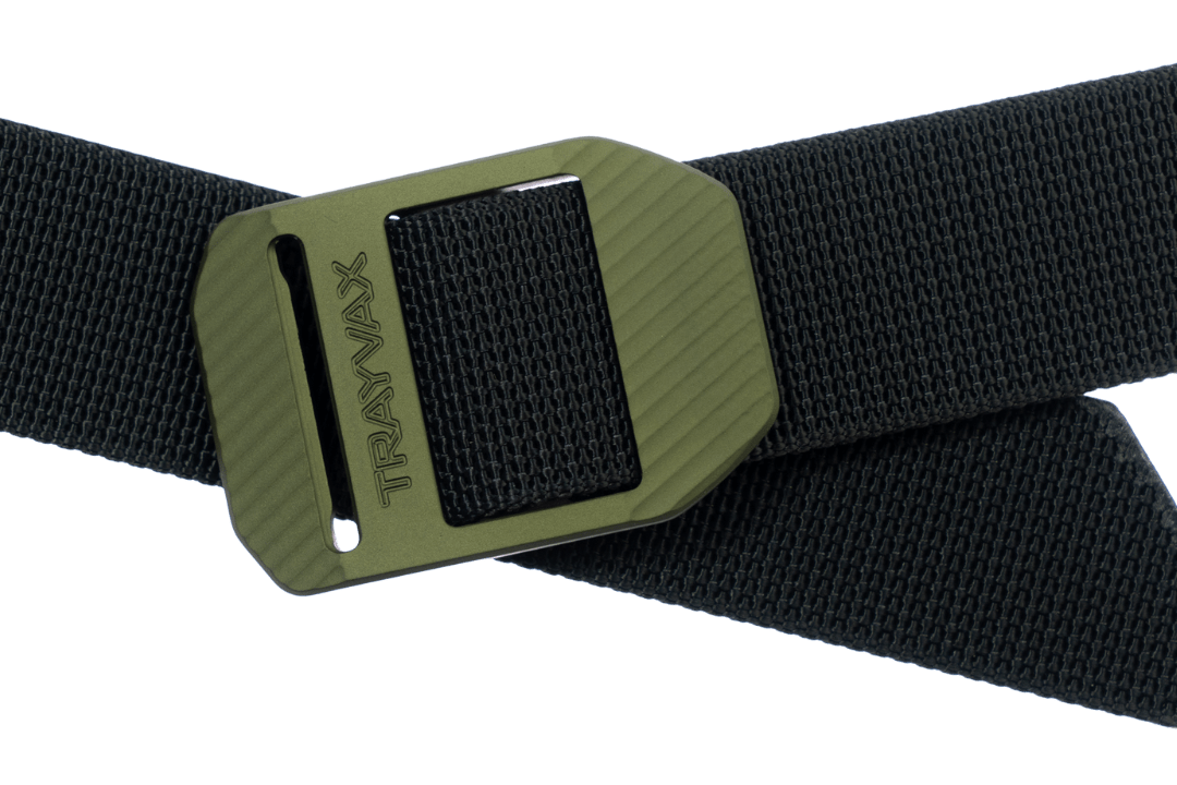 Trayvax Enterprises Belt Accessories CNC Cinch Belt - Black / OD Green
