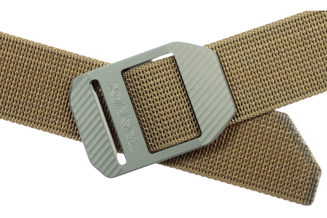 Trayvax Enterprises Belt Accessories CNC Cinch Belt - Tan / Grey