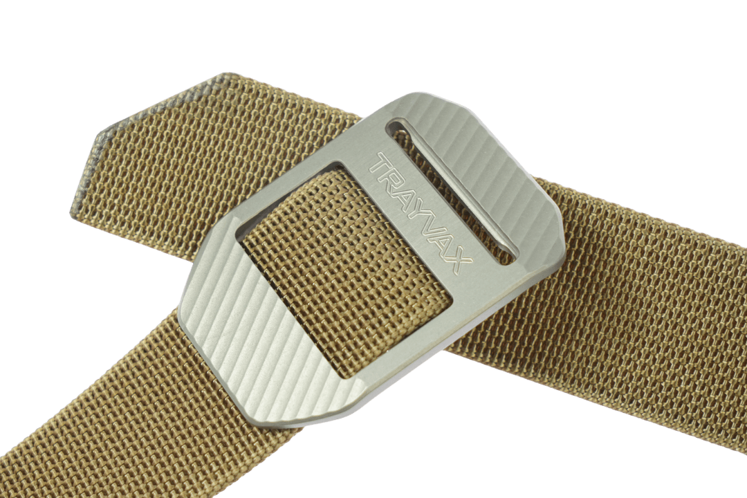 Trayvax Enterprises Belt Accessories CNC Cinch Belt - Tan / Grey