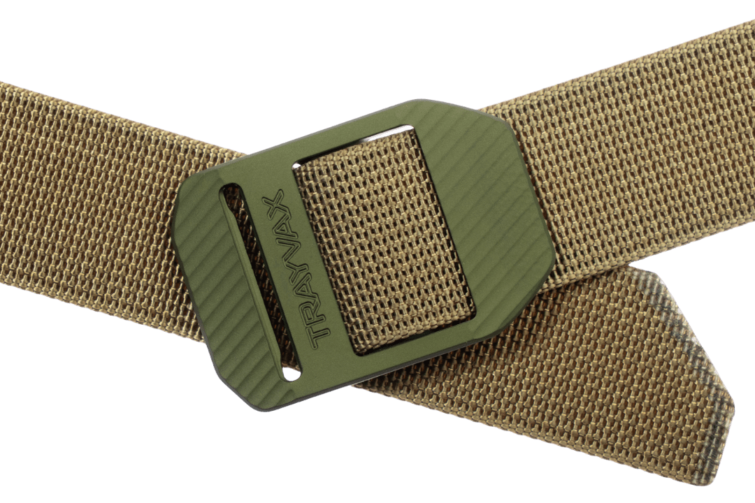 Trayvax Enterprises Belt Accessories CNC Cinch Belt - Tan / OD Green