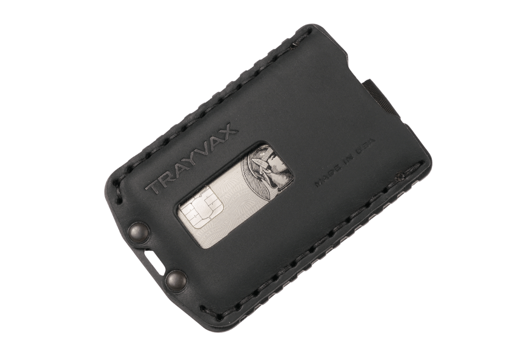 Ascent UL Wallet | Black Stealth Black| High-Quality Metal and Leather