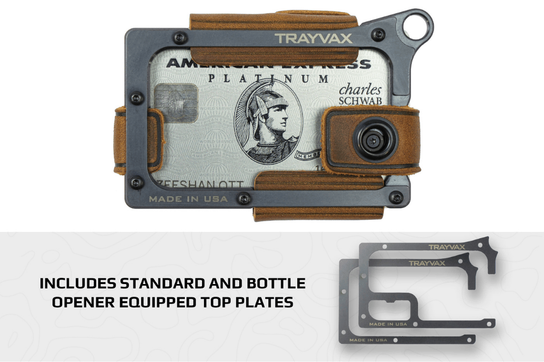 Trayvax Enterprises Wallet Contour Wallet - Black Tobacco Brown