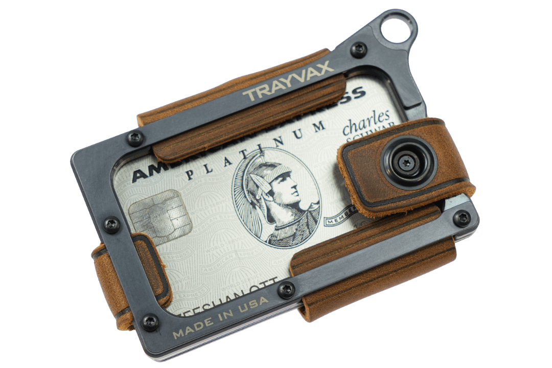 Trayvax Enterprises Wallet Contour Wallet - Black Tobacco Brown