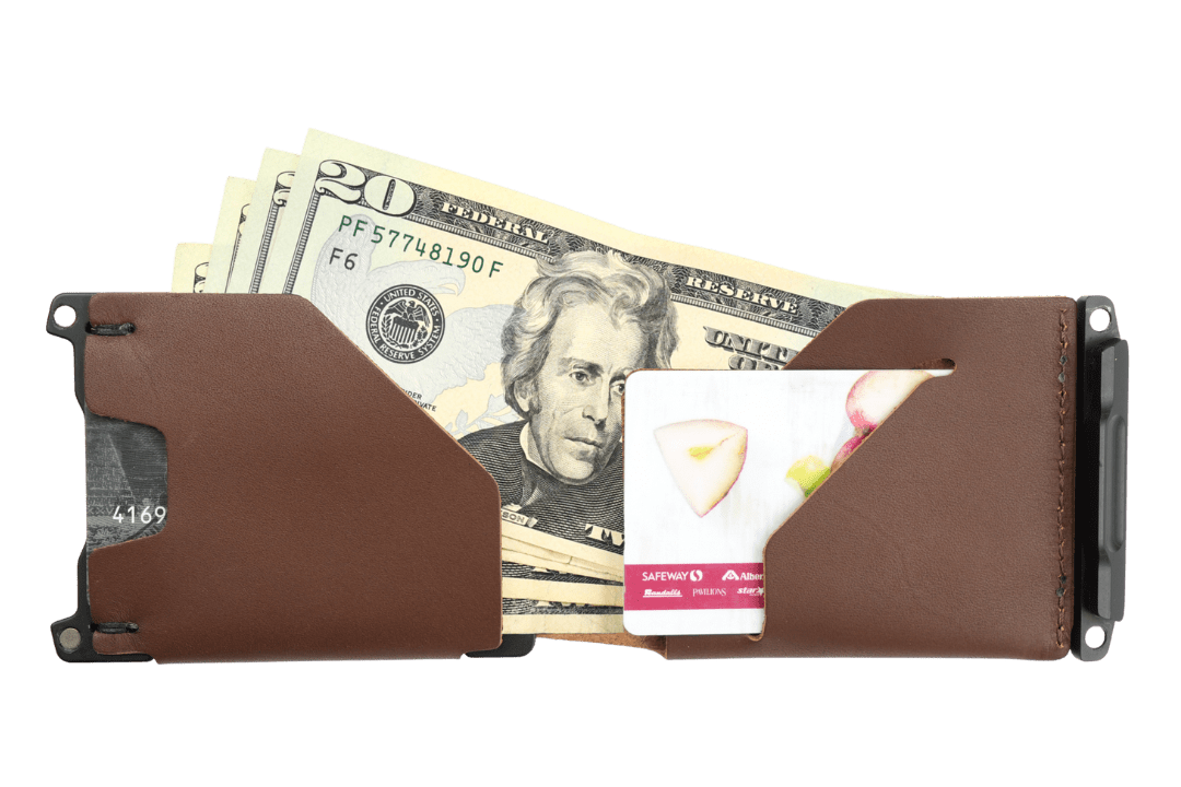 Trayvax Enterprises Wallet Venture Billfold - Black Ano / Frontier Brown