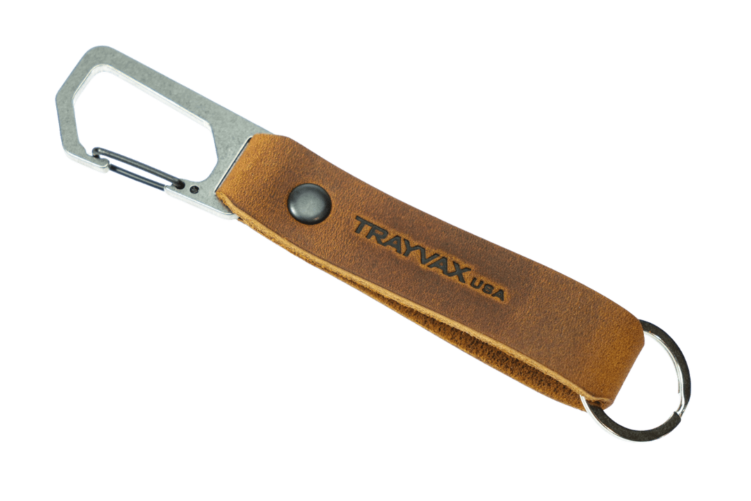 Trayvax Enterprises Accessories Raw / Tobacco Brown Keyton Clip | Carabiner Keychain