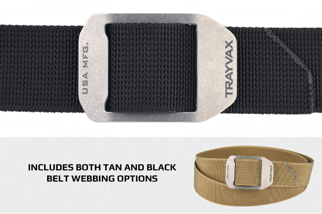 Trayvax Enterprises Belt One Size (up to 46") Titanium Cinch Belt