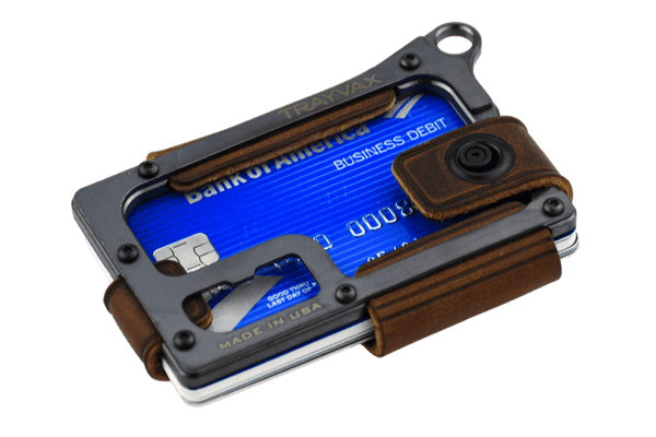 Contour Wallet | Black Mississippi Mud | High-Quality Metal & Leather