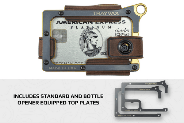 Contour Wallet | Brass Mississippi Mud | High-Quality Metal & Leather