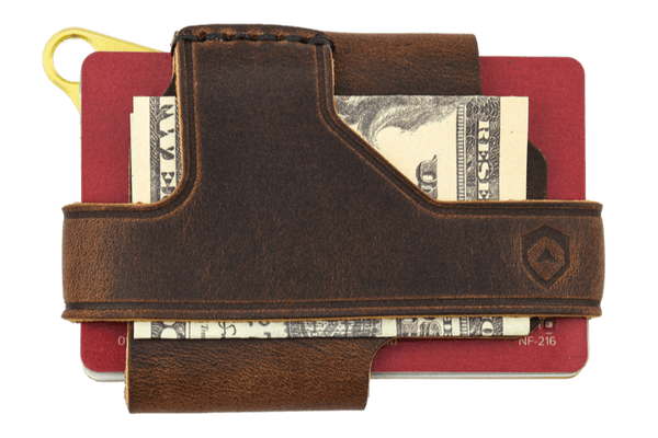 Contour Wallet | Brass Mississippi Mud | High-Quality Metal & Leather