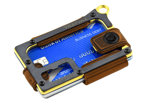 Contour Wallet | Brass Tobacco Brown | High-Quality Metal & Leather