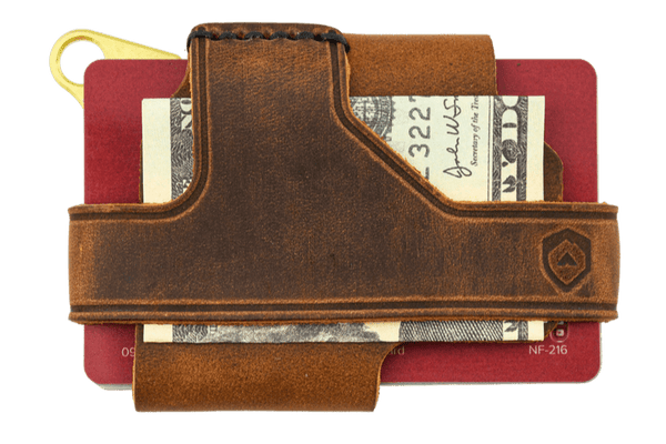 Contour Wallet | Brass Tobacco Brown | High-Quality Metal & Leather
