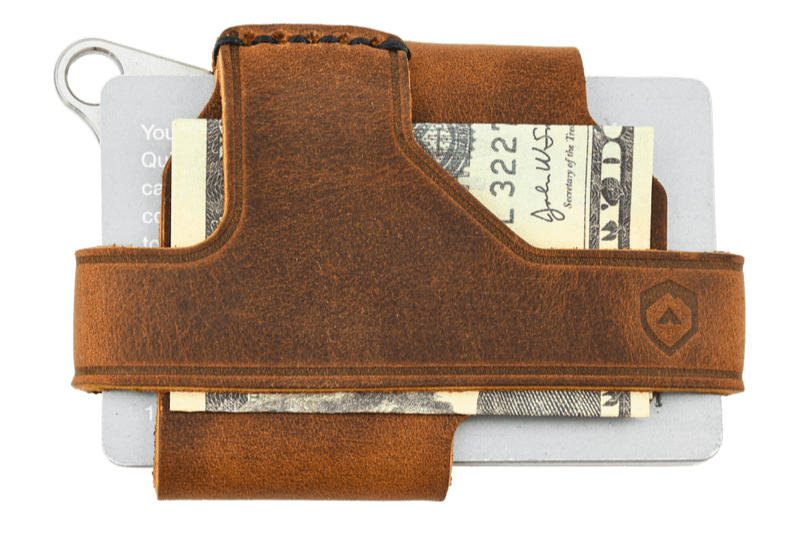 Contour Wallet | Tobacco Brown High-Quality Metal & Leather