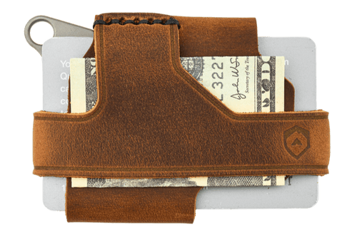 Contour Wallet | Titanium Tobacco Brown | High-Quality Metal & Leather