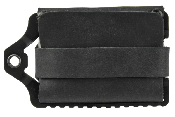 Element Wallet - Black Stealth Black | Horween Leather and Metal