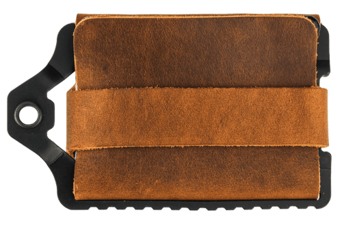 Element Wallet - Black Tobacco Brown | Horween Leather and Metal