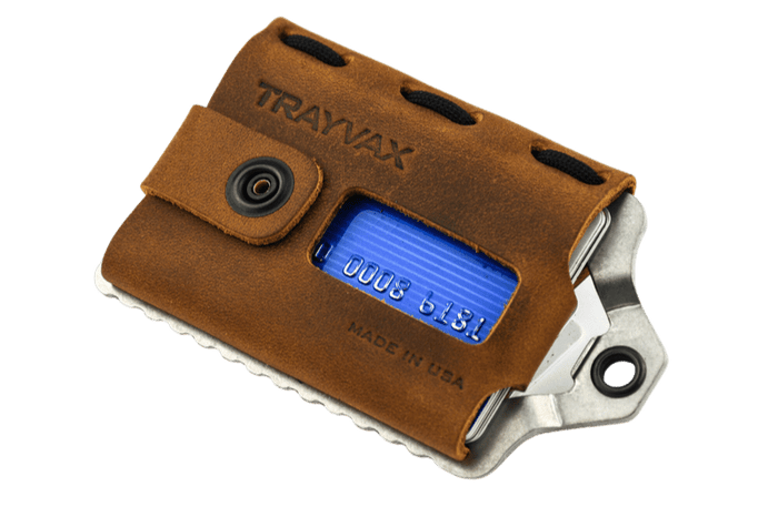 Element Wallet - Raw Tobacco Brown | Horween Leather and Metal