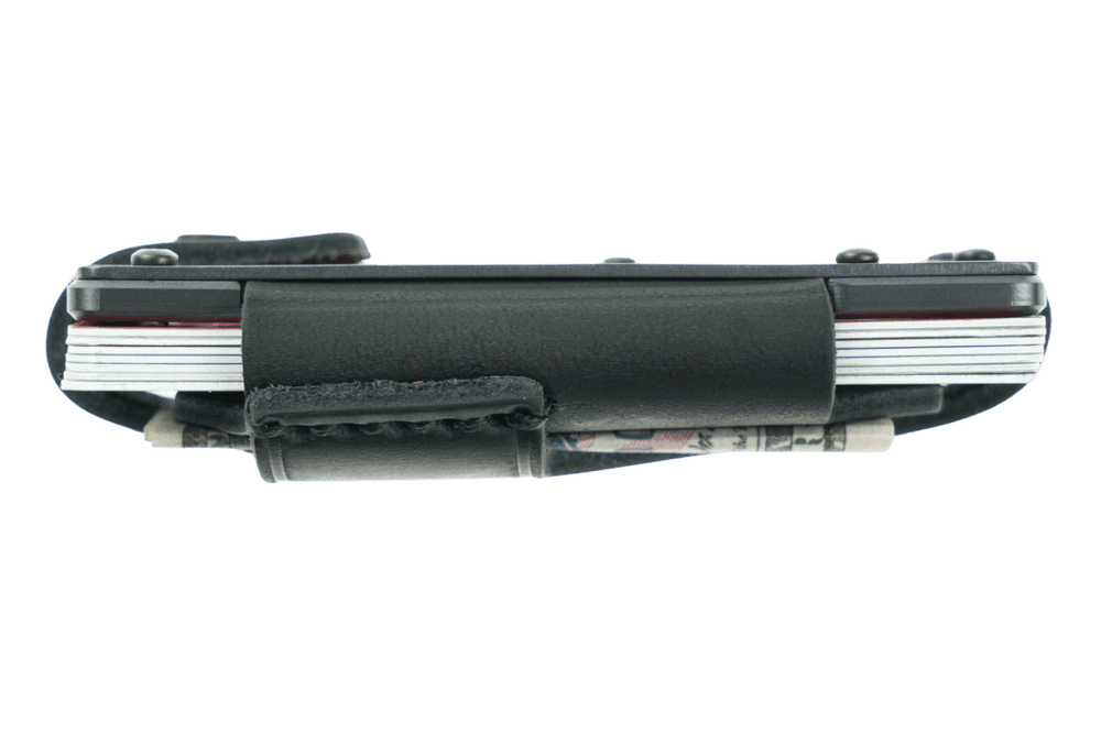 Contour Lite Wallet | Stealth Black | High-Quality Metal & Leather